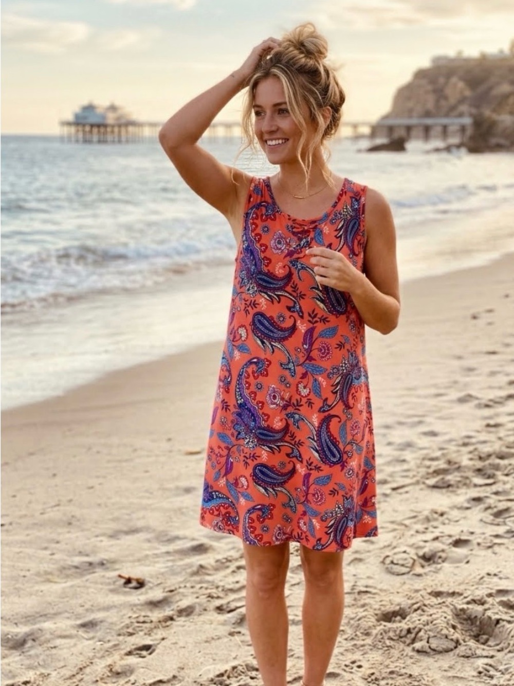French Laundry Vibrant Paisley Midi Dress